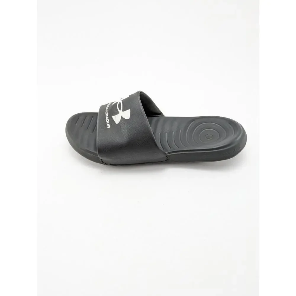 Mens Under Armour Ansa Fix Slide Black SlipOn Comfort Sandals 3023761-004 Size 7
